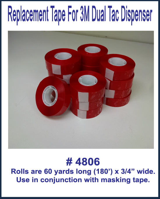 Replacement Tape for Dual Tac Dispenser