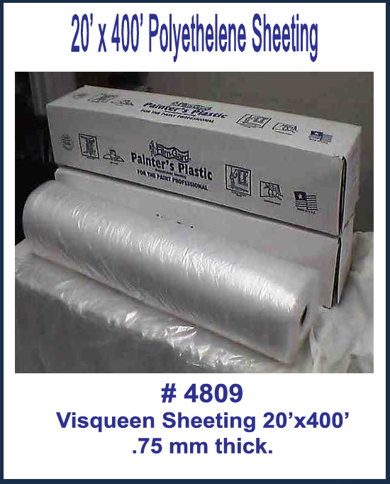 20' x 400' x .75mm Polyethelene Sheeting-ON SALE