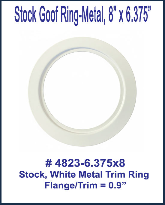 Goof Ring, White Metal, 6.375in. ID x 8in. OD – 1800ceiling