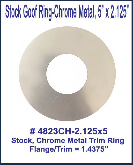 Goof Ring, Chrome Metal, 2.125in ID x 5in OD