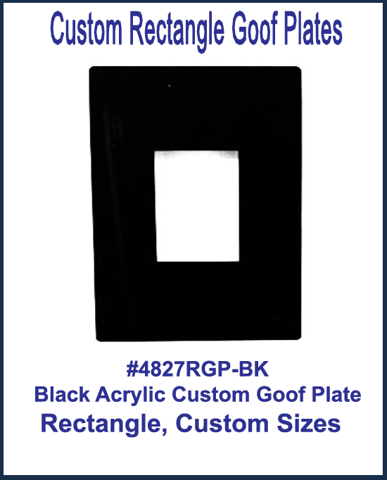 Custom Rectangle Goof Plates-Black