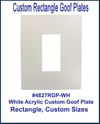 Custom Rectangle Goof Plates-White