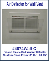 Air Deflector for Wall Vent, Custom Sizes (8"-70.25")