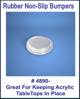 Rubber Non-Slip Bumpers, .5in. Outside Dimension x 0.60 Thick (.0625)