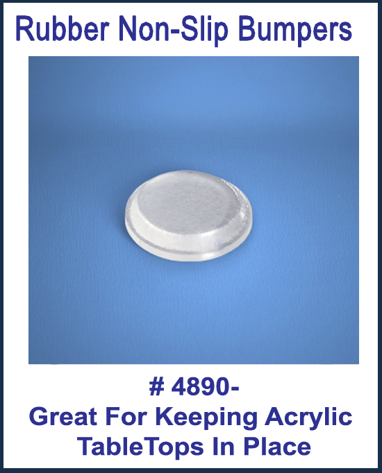 Rubber Non-Slip Bumpers, .5in. Outside Dimension x 0.60 Thick (.0625)