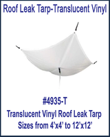 Translucent Vinyl Heavy Duty Roof Leak Tarp-CLEARANCE