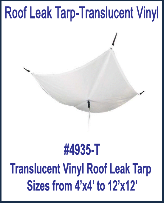 Translucent Vinyl Heavy Duty Roof Leak Tarp-CLEARANCE