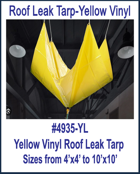 roof leak diverter tarp Yellow Heavy Duty Leak Tarp – 1800ceiling