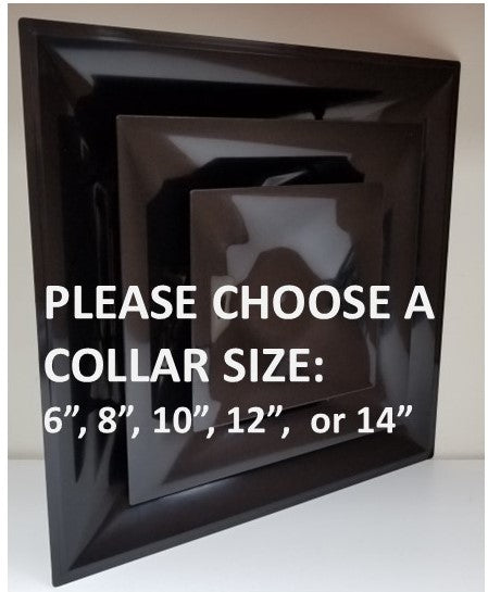 Stratus Black Plastic CONE Style 2'x2' Air Diffuser - 1800ceiling