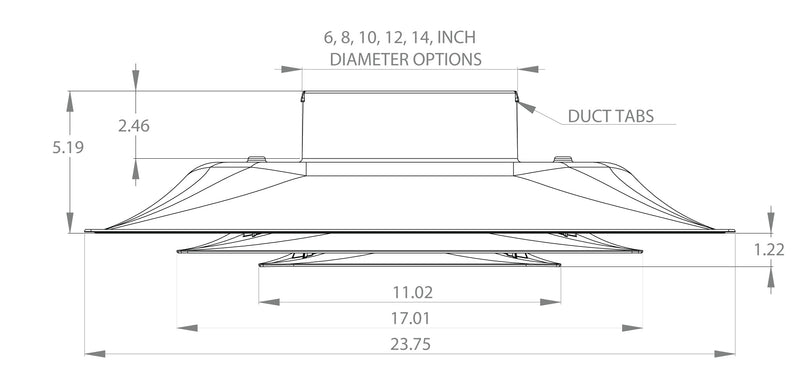 Stratus TAN Plastic 2'x2' Cone Air Diffuser - 1800ceiling