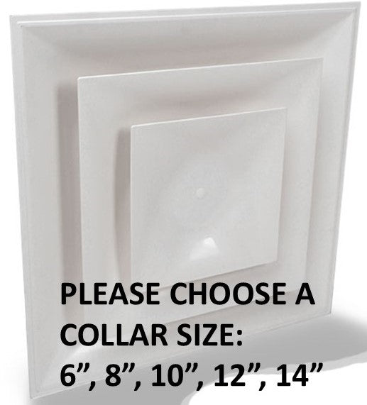 Stratus White Plastic 2'x2' CONE Air Diffusers - 1800ceiling