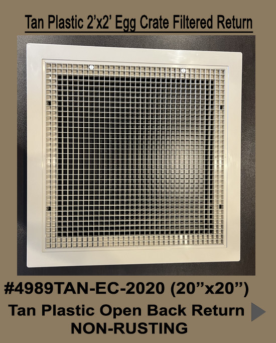 Egg Crate Return | Plastic Air Return | Plastic Ceiling Exhaust