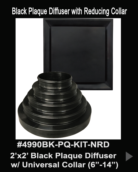 Black Plastic Plaque with Universal Collar
