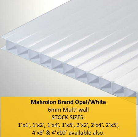 Makrolon, White MultiWall (TwinWall) Elevator Lens, Fire Rated, Stock Sizes - 1800ceiling