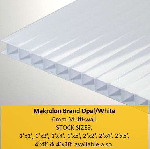 Makrolon, White MultiWall (TwinWall) Elevator Lens, Fire Rated, Stock Sizes