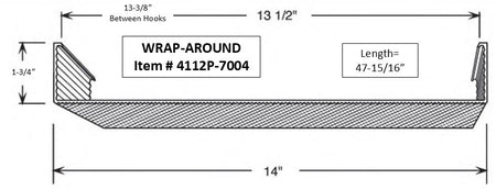 4' Wrap Around Lens 14in. Wide x 1-3/4"in. High - 1800ceiling