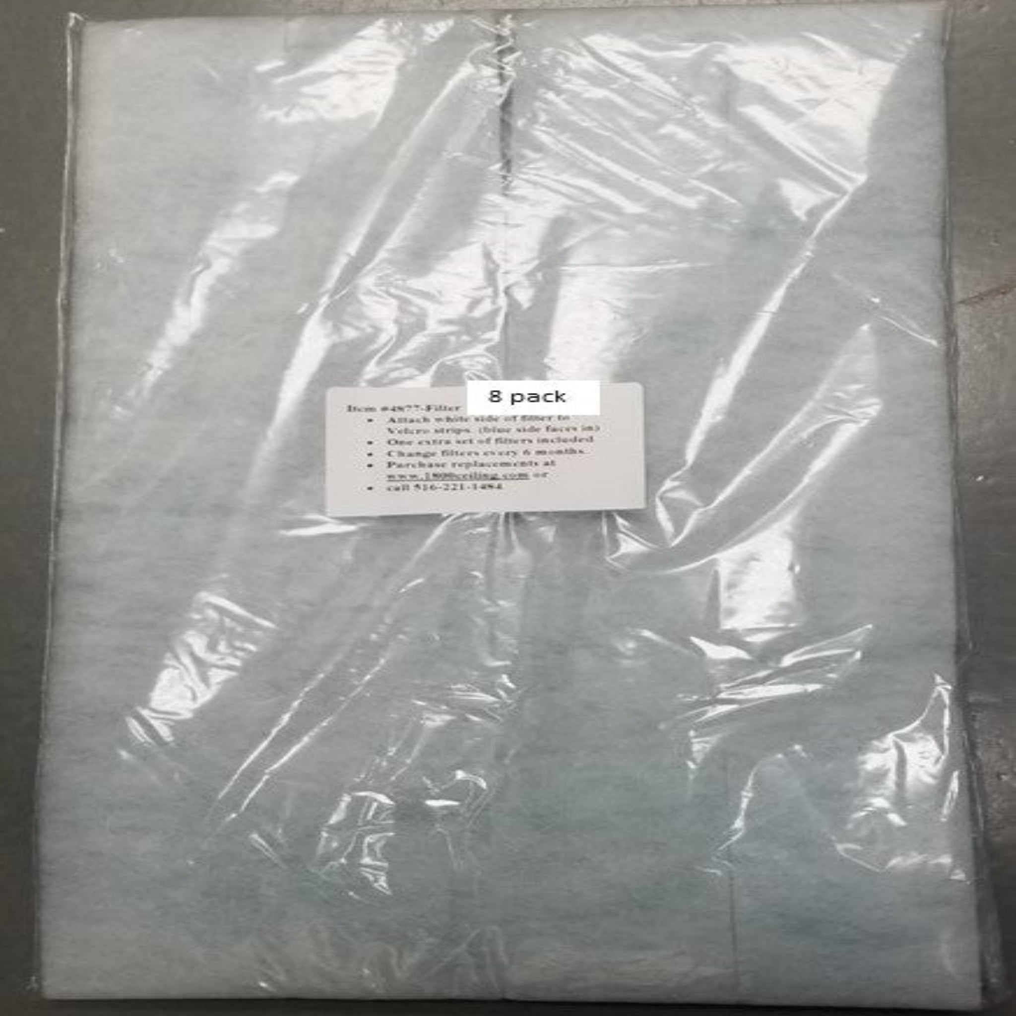 Replacement Filters for Filtered Air System-8pack - 1800ceiling