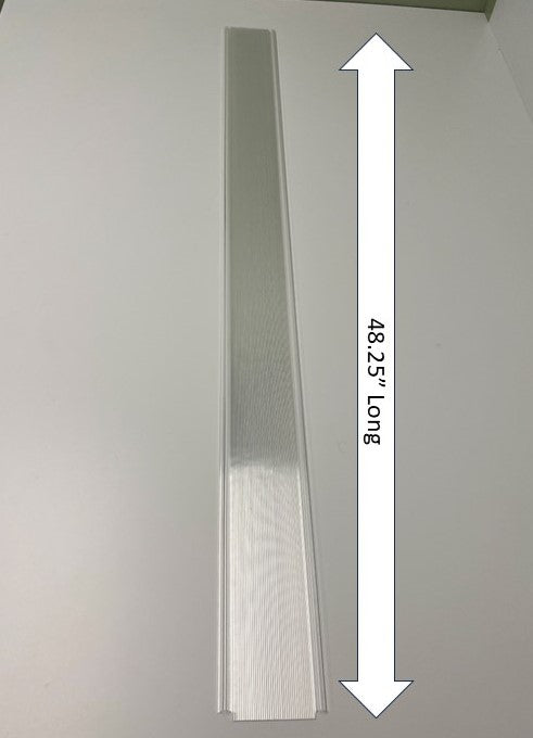 Hillrom Shallow Wrap Lens, 4.25" wide, for Health Care Bed Light #4113LE-4218-48.25 - 1800ceiling