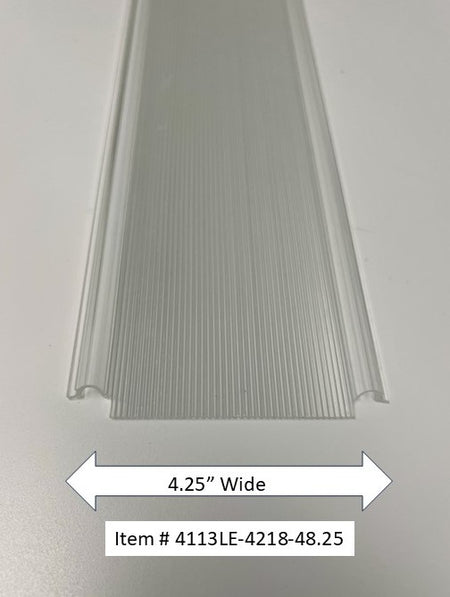 Hillrom Shallow Wrap Lens, 4.25" wide, for Health Care Bed Light #4113LE-4218-48.25 - 1800ceiling