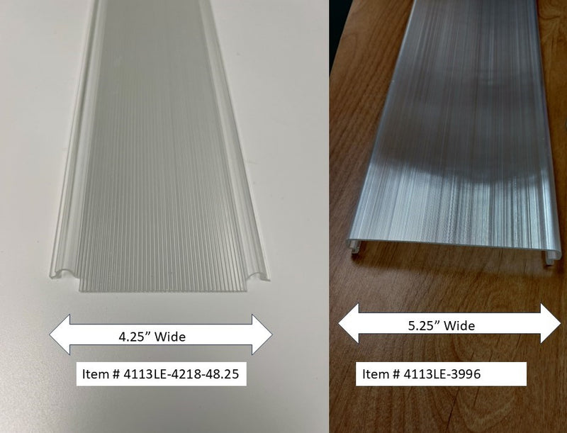 Hillrom Shallow Wrap Lens, 4.25" wide, for Health Care Bed Light