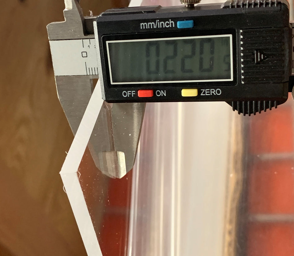 Window Clear Acrylic, .220g thick-CUSTOM SIZES