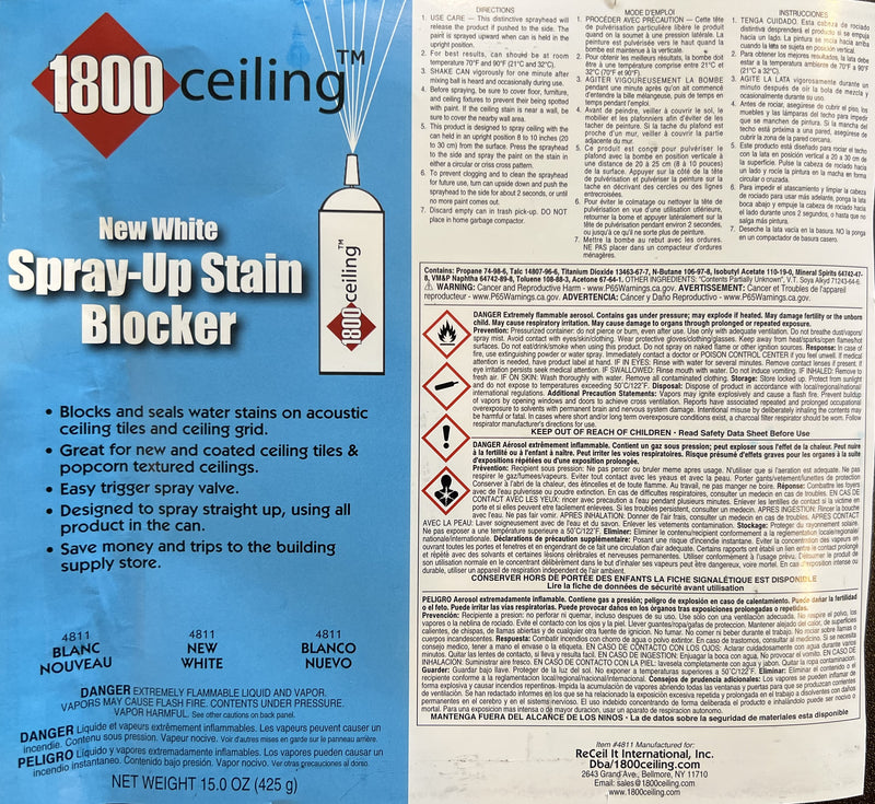 Spray Up Stain Blocker/New White - 1800ceiling