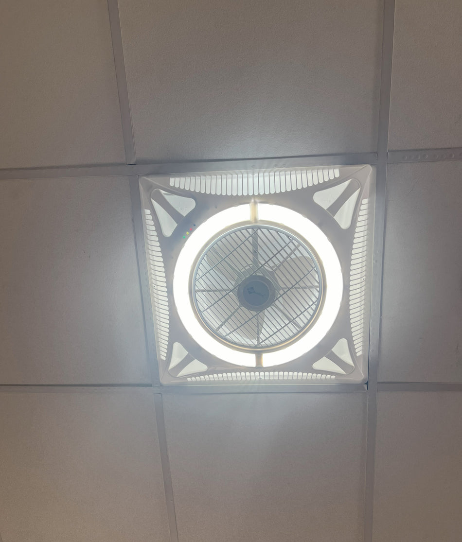 2'x 2' Ceiling Tile Fan/LED Light with Remote - 1800ceiling