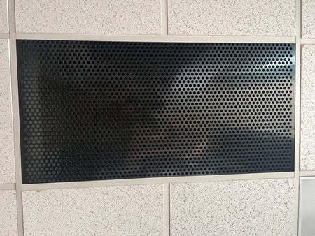 2'x4' Black Plastic Perforated tile, .5in. Perforations - 1800ceiling