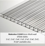 Makrolon, Clear Twin Wall, Elevator Lens, Fire Rated, Stock Sizes - 1800ceiling