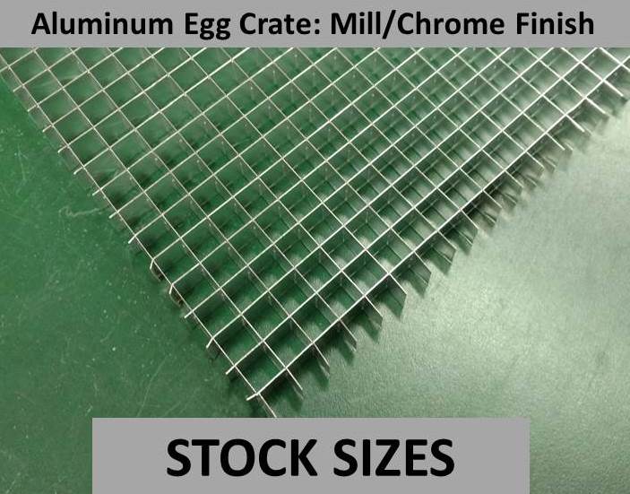 MILL Finish Half Inch (0.5 in) Aluminum Egg Crate-STOCK SIZES - 1800ceiling