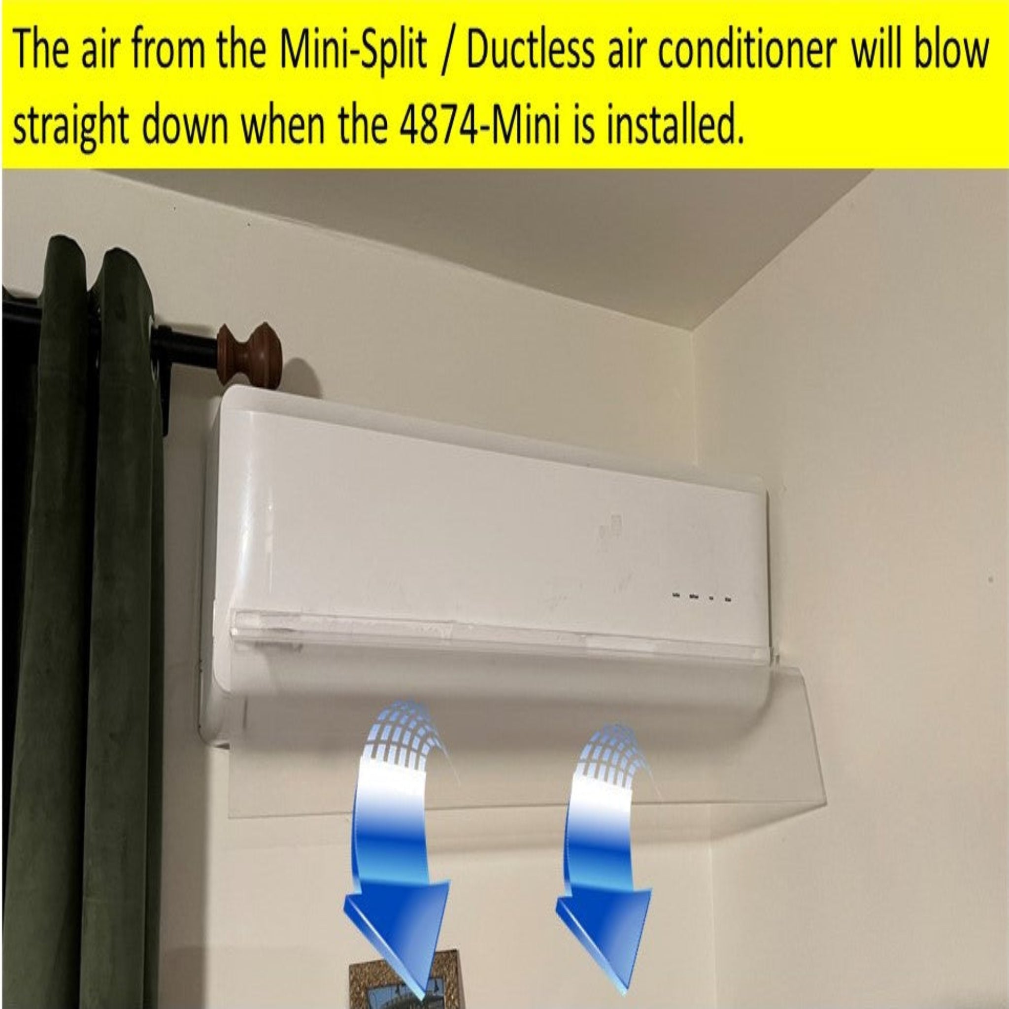 Mini Split & Ductless Air Deflector - 1800ceiling