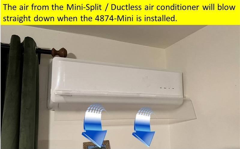 Mini Split & Ductless Air Deflector - 1800ceiling