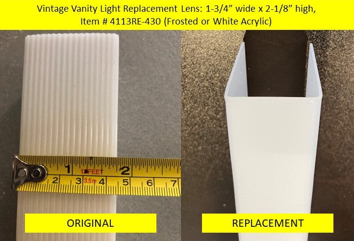 Vintage Vanity Replacement Lens: 1.75in. wide x 2.125in. high (