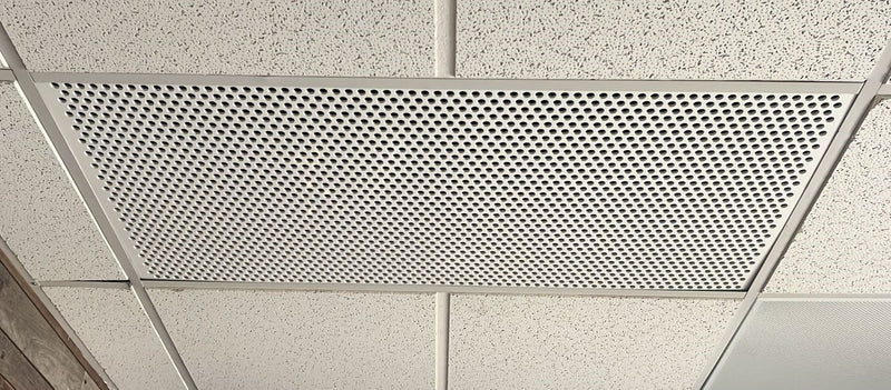 2'x4' White Plastic Perforated tile, .5in. Perforations - 1800ceiling