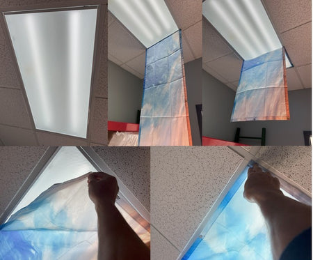 Fluorescent Light Covers-Magnetic/Fabric,2'x4' - 1800ceiling
