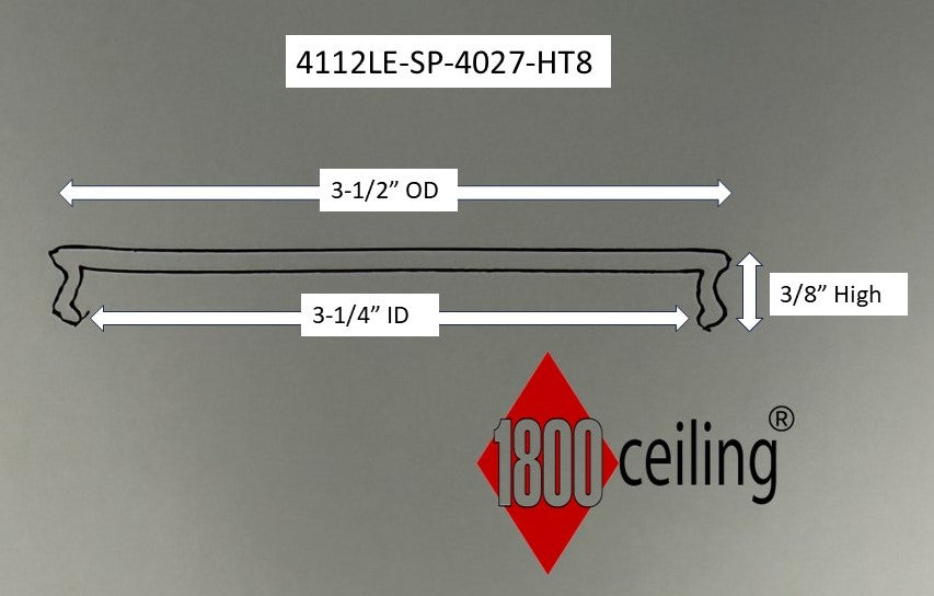 High Translucent Acrylic-Snap-In, 3.5" Wide 50" Long (4 piece min)