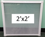 White Framed Aluminum Egg Crate Grilles for Lay-In Ceiling Grid Systems - 1800ceiling