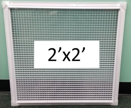 White Framed Aluminum Egg Crate Grilles for Lay-In Ceiling Grid Systems - 1800ceiling