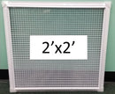 White Framed Aluminum Egg Crate Grilles for Lay-In Ceiling Grid Systems - 1800ceiling