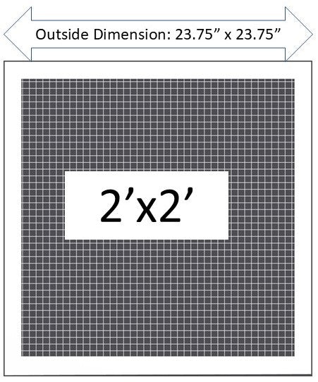 Framed Aluminum Egg Crate Grilles for Lay-In Ceiling Grid Systems