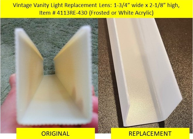 Vintage Vanity Replacement Lens: 1.75in. wide x 2.125in. high (#430) - 1800ceiling