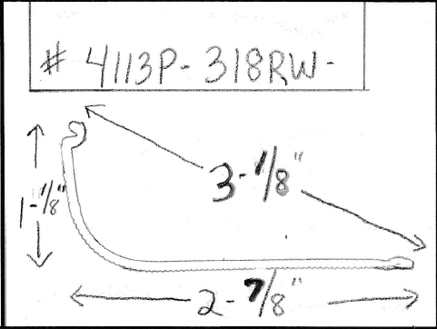 Under Cabinet Light Lens 2.625in. wide x 1.125in. high (4113P-318RW-) - 1800ceiling