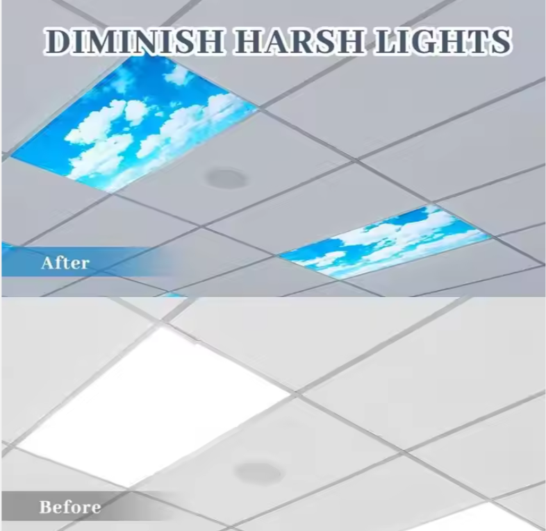 Fluorescent Light Covers-Magnetic/Fabric,2'x4' - 1800ceiling