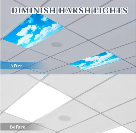 Fluorescent Light Covers-Magnetic/Fabric,2'x4' - 1800ceiling