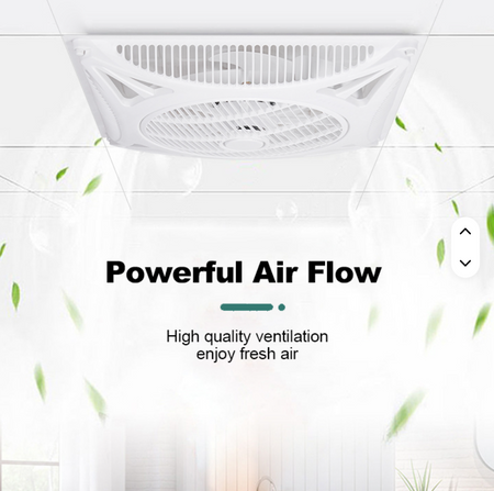 2'x 2' Ceiling Tile Fan/LED Light with Remote - 1800ceiling