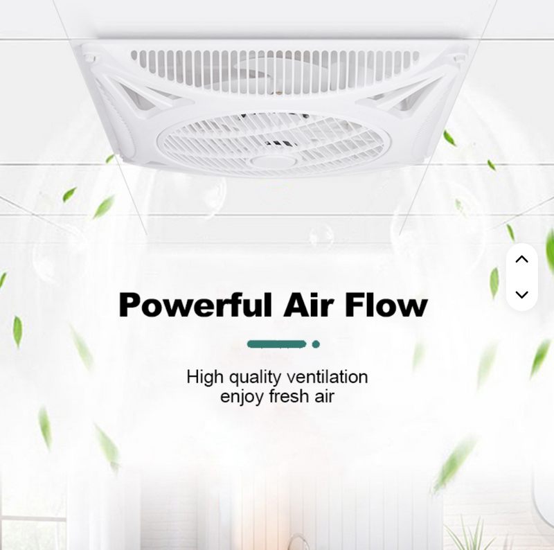 2'x 2' Ceiling Tile Fan/LED Light with Remote