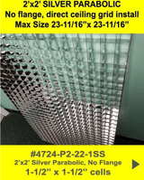 P2 Silver Parabolic, No Flange, 1-1/2" Cells