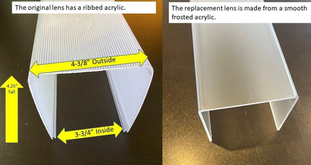 Linear Ribbed Acrylic Wrap with U Hooks (556) - 1800ceiling