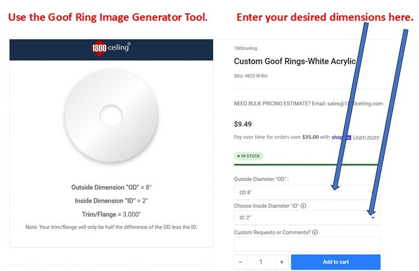 Custom Goof Rings-White Acrylic