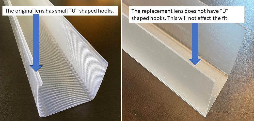 Linear Ribbed Acrylic Wrap with U Hooks (556) - 1800ceiling